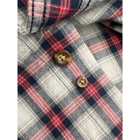 Carhartt Relaxed Fit Men Gray Red Long Sleeve Button Down Plaid Shirt Size M - Picture 11 of 11